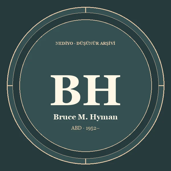 Bruce M. Hyman düşünür portresi