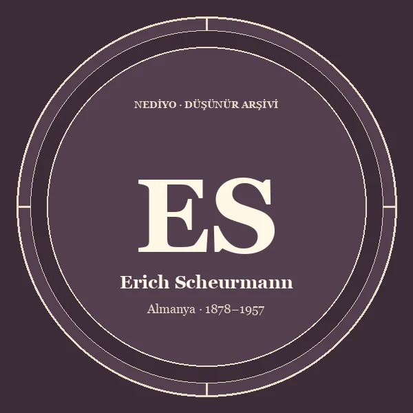 Erich Scheurmann düşünür portresi
