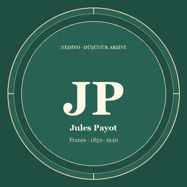 Jules Payot düşünür portresi