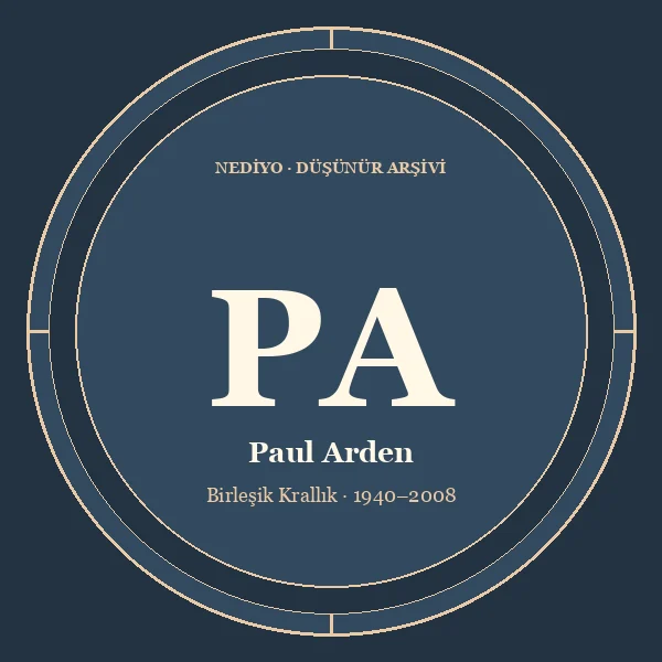 Paul Arden düşünür portresi