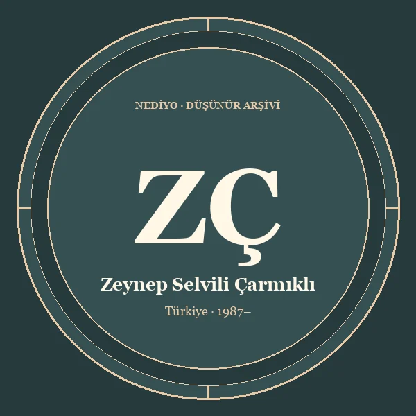 Zeynep Selvili Çarmıklı düşünür portresi